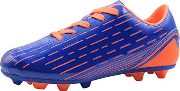 BomKinta Kid's FG Soccer Shoes Athletic Outdoor Soccer Cleats Blue Size 6 M US Big Kid