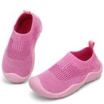 STQ Toddler Shoes Boys Sneakers Girls Slip on Sock Barefoot Shoes Kids Pink Size Toddler 10