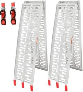 Tubiaz 2X Rampa de Carga, Rampa Plegable Carga de hasta 680 kg,Antideslizante Rampas de Carga,Aluminio Rampa de Acceso,para Coche, Remolque, Motocicleta, Bicicleta, ATV, Coches