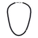 GAVU Matte Onyx Black Men's Beaded Necklace 50cm