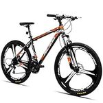 Hiland Mountain Bike,Shimano 21 Speeds Drivetrain,Aluminum Frame 26 Inch Wheels, with Disc-Brake 3/6-Spokes for Men Women Men's MTB Bicycle