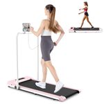 HomeFitnessCode Foldable Walking Pad Treadmill, 6.2MPH Folding Under Desk Treadmill with Handle for Office & Home, 2.5HP Installation-Free with Remote Control, Safety Lock, 300 Lb Capacity