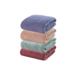 MAXOSHINE Quick Dry Hand Towel for Wash Basin Gym Sports Travel-Super Soft Microfiber Face Towel for Men & Women-40 x 60 cm (Multicolor, Pack of 4)