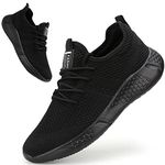 BUBUDENG Women's Trainers Casual Sneakers Walking Gym Sport Running Shoes Lightweight Tennis Shoes Black, 5 UK(Label Size:38)