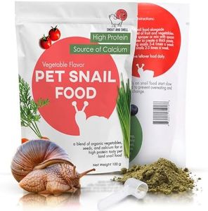 Snout & Shell Vegetable Flavored Pet Land Snail Food - Tasty High-Protein, Calcium Blend for Snails, Easy Addition to Your Garden Snails Terrarium or Snail Habitat