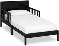 Dream On Me Brookside Toddler Bed In Black, Greenguard Gold Certified, JPMA Certified, Low To Floor Design, Non-Toxic Finish, Safety Rails, Made Of Pinewood