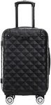 Kenneth Cole REACTION Diamond Tower Luggage Collection Lightweight Hardside Expandable 8-Wheel, Black, 2-Piece Set (20" & 28"), Kenneth Cole Reaction Diamond Tower Luggage Collection Lightweight Hardside Expandable 8-wheel