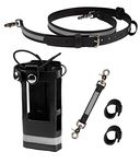 Perfect Fit Firefighter Reflective Radio Strap and Holder Leather Bundle Set Includes Radio Holster, Strap, Sway Strap, Cord Keepers Fits for Motorola APX 6000/6000XE/8000/8000XE