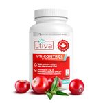 Utiva UTI Control Cranberry PACs - #1 Doctor- Recommended for UTI prevention - 36mg PACs for Urinary Tract Infection Avoidance - Supplement for Urinary Tract Health for Women and Men – Cranberry Extract Pills for urinary & bladder health, 30 Vegi Capsules - Made in Canada