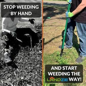 Landzie Weed Puller Tool – Manual Garden Weeder for Lawn Care