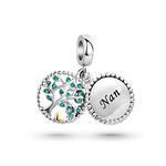 FGT Nan Family Tree Dangle Charm fits Pandora Bracelets Tree of Life Heart Women Grandma Granddaughter Christmas Birthday