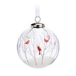 Abbott Collection Cardinal in Trees Ball Ornament-2.75" D