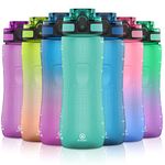 Kitart Water Bottles 25oz BPA-free Tritan Plastic Motivational Water Bottle with Times to Drink Ensure Drink Enough Water for School Kids, Fitness, Sports (Green)