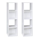 Closetmaid Home Stackable 4-Cube Cubeicals Organizer Storage, White (2 Pack)