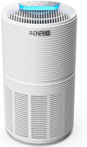 RENPHO Air Purifier for Home Large Room, True HEPA & Activated Carbon Filter, Quiet Air Cleaner, 3 Timers, Child Lock, Night Light, Filter Change Reminder, Removes Pet Dander Allergies Smoke Pollen