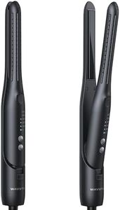 Wavytalk 0.65" Pencil Flat Iron, Cool Curl Pencil, Small Airflow Styler and Straightener for Short Hair, Pixie Cut and Edges, Curling Iron for Short Hair with 360º Cool Airflow, Black