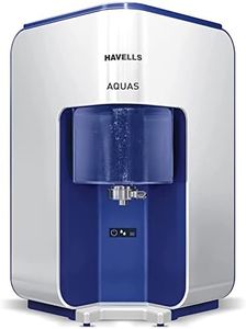 Havells AQUAS Water Purifier (White and Blue), RO+UF, Copper+Zinc+Minerals, 5 stage Purification, 7L Tank, Suitable for Borewell, Tanker & Municipal Water