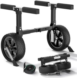 GanFindX Foldable Kayak Cart, 300 lb Max, Width-Adjustable, Stainless Steel