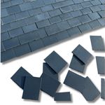 1:12th Scale Miniature Model Dollhouse + Diorama Roof/Wall Tiles Styrene Slate Grey 250 per bag