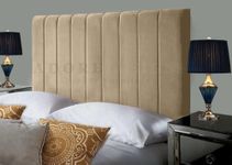 Serenity Headboards Divan Bed Headboard Elegant Portland Plush Velvet 24'' Height Padded Lined Headboard (5ft Kingsize, Coffee)