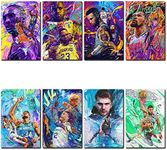 SHANGYANG Sports Star Poster Kobe LeBron James Giannis Stephen Curry Kevin Durant Ja Morant Luka Doncic Jayson Tatum (No Frame, 8x12inch-8pcs)