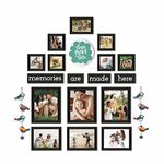 PAPER PLANE DESIGN 19-Piece Wooden Family Photo Frame Set (STYLE 1)