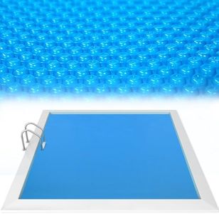 Outvita Solar Pool Cover, 8 Mil Blue Heavy Duty Rectangle Solar Blanket Heaters for Above-Ground and In-Ground Pools(12' x 24')