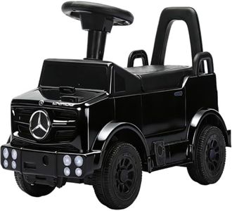 Toddler Ride on Cars Licensed Mercedes-Benz Kids Push Car,Kids Ride on Toys with Anti-Rollover,Wear-Resistant Wheels,Under Seat Storage-Black