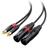 Cable Matters Dual RCA to XLR Unbalanced Interconnect Cable 1.8m, 2 RCA to 2 XLR Male Cable (Dual XLR to RCA Cable)