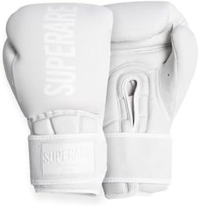 Superare Supergel V Boxing Gloves - Stand-Up Training Fight Gloves, Premium Boxing Gloves for Men & Women, Boxing Equipment and Gear for Training, Strap Closure (12 oz, White)