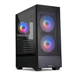 Lian-Li High Airflow ATX PC Case, RGB Gaming Computer Case, Mesh Front Panel Mid-Tower Chassis w/ 3 ARGB PWM Fans Pre-Installed, USB Type-C Port, Tempered Glass Side Panel (LANCOOL 205 MESH C, Black)