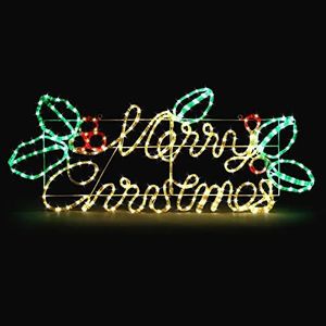 Solight Merry Christmas Light LED Strip Rope Lights Xmas Decor Holiday Party Outdoor Indoor Colourful 115x46cm