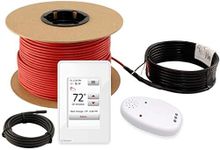 LuxHeat 60 Sqft Floor Heating Cable Kit - 240v Electric Radiant Floor Heating System Under Tile, Laminate. Floor Heating Kit Includes Cable, UWG4 OJ Microline WiFi Programmable Thermostat with GFCI