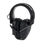 Walker's Razor Slim Shooter Electronic Hunting Folding Hearing Protection Earmuffs with 23dB Noise Reduction and Sound Amplification, Black Punisher