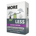 More or Less History Edition Card Game- How Good Is Your Judgement? 2+ Players | Adults & Kids |