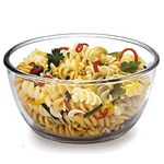 CELLO Ornella Toughened Glass Mixing Bowl Without Lid | Microwave Safe & Dishwasher Safe | Clear & Non- Porous Glass | Scratch Resistant | Transparent | 1000ml, Set of 1