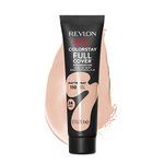 REVLON ColorStay Full Cover Longwear Matte Foundation, Heat & Sweat Resistant Lightweight Face Makeup, Ivory (110), 1.0 oz/ 30ml