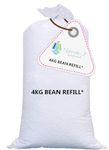 NORMAN JR Premium Virgin Grade Thermocol Balls Refill for Pillows, Sofa, Bean Bags, Soft Toys & Beans for Bean Bag Refill 4 Kg (White)