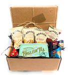 Tea Gift Set Hamper With English Teabags in a reusable tin An Afternoon Tea Box for Tea Lovers Gift Package For All Occasions, Border Biscuits and Different Wafers