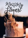 Personalized Heart wedding cake top