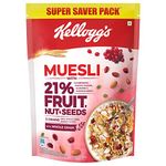 Kellogg's Muesli Crunchy Fruit And Nut, Multi-Grain Cereal, High In Iron, Vitamin B And Source Of Fibre, 750g