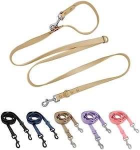 WOOFELITE Hands-Free Adjustable Waterproof Dog Leash 7 FT / 8 FT (Beige, 7 FT)