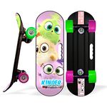 jaspo Carbon Fibre Kinder 18X6 Junior Skateboard For Kids Upto 7 Years Age Best Beginners And Learners Casterboard/Skate Board/Hoverboard/Longboard (Cutie Pie multicolour)