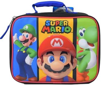 jjm Mario, Luigi and Yoshi Character Lunch Box, Insulated