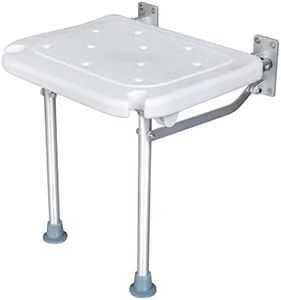 Silla de Ducha Plegable, Weytoll Asiento de Ducha Plegable con Patas, Asiento de Ducha Montado en la Pared Taburete de Baño Carga Máxima de 200 kg