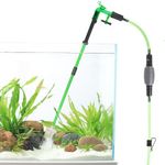 AQQA Aquarium Siphon Gravel Vacuum Fish Tank Cleaner kit,Stress Ball Python Water Changer,Extendable Length and Fixed On Fish Tank,Manually Water Changer Wash Sand (S)