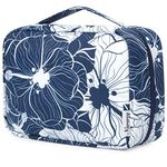 Travel Hanging Toiletry Wash Bag Makeup Cosmetic Organizer for Women Waterproof (Blue Lotus)