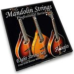 Adagio Pro Mandolin String Set - Phosphor Bronze Wound (Standard Light.010 - .034 With Easy Fit Loop End Set) - 29.5" Long Length Strings