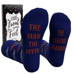 Cavertin Men's Novelty Dad Grandpa Socks with Gift Box (Grandpa)