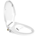 Non electric Bidet Seat Toilet Seat with Self Cleaning Dual Nozzles Separated Rear & Feminine Cleaning Natural Water Spray, Soft Closed Toilet Seat, Easy DIY Installation…